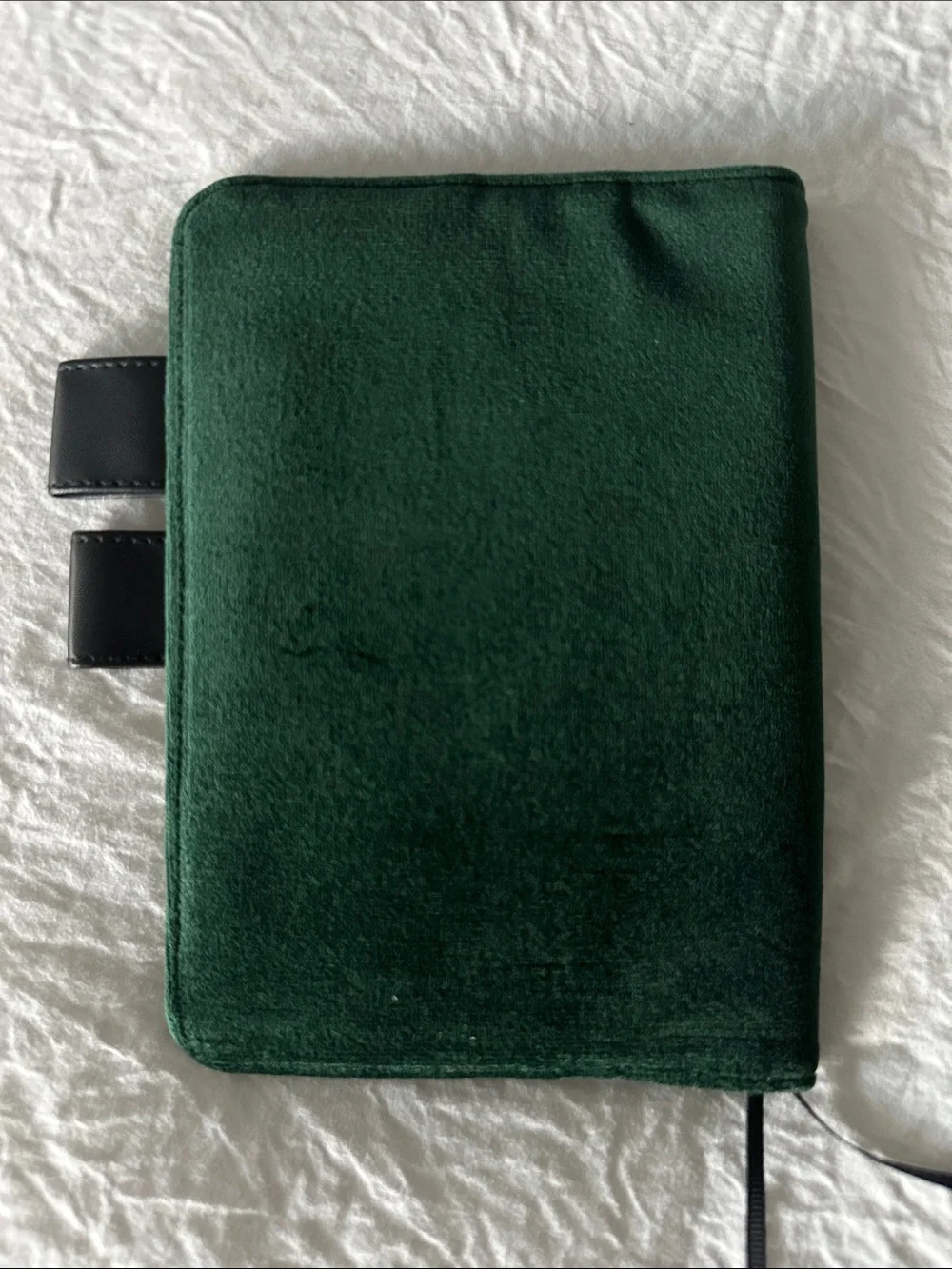 A6 Velvet journal cover in Green and Red